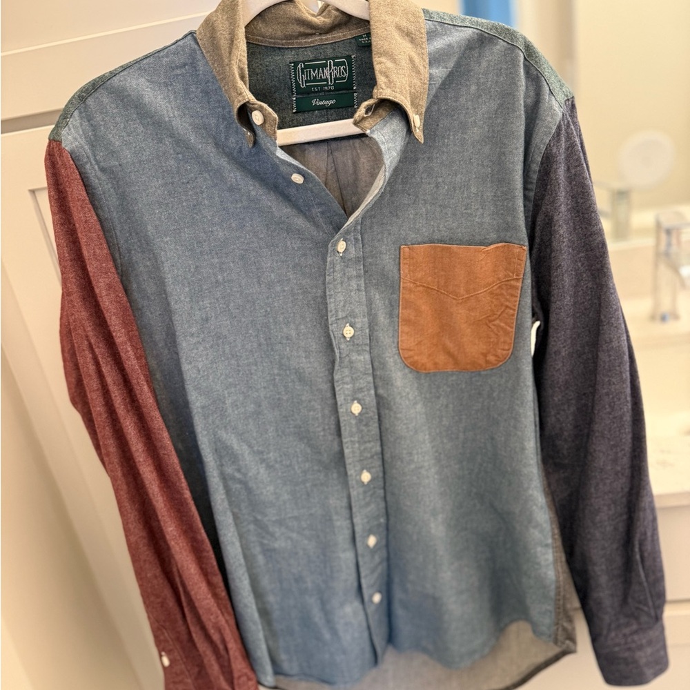 Gitman Brothers Vintage Rare Multicolor Flannel Button Down Shirt